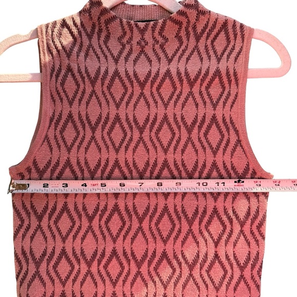 RW&CO. Pink and Black Geometric Patterned Tank Top Size XS Minimalist Capsule - Picture 6 of 10